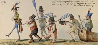 Pocci führt als „Schnack von Ammerland“ eine Delegation der „Starnbergerseeländer“ an (@ Michael Stephan)