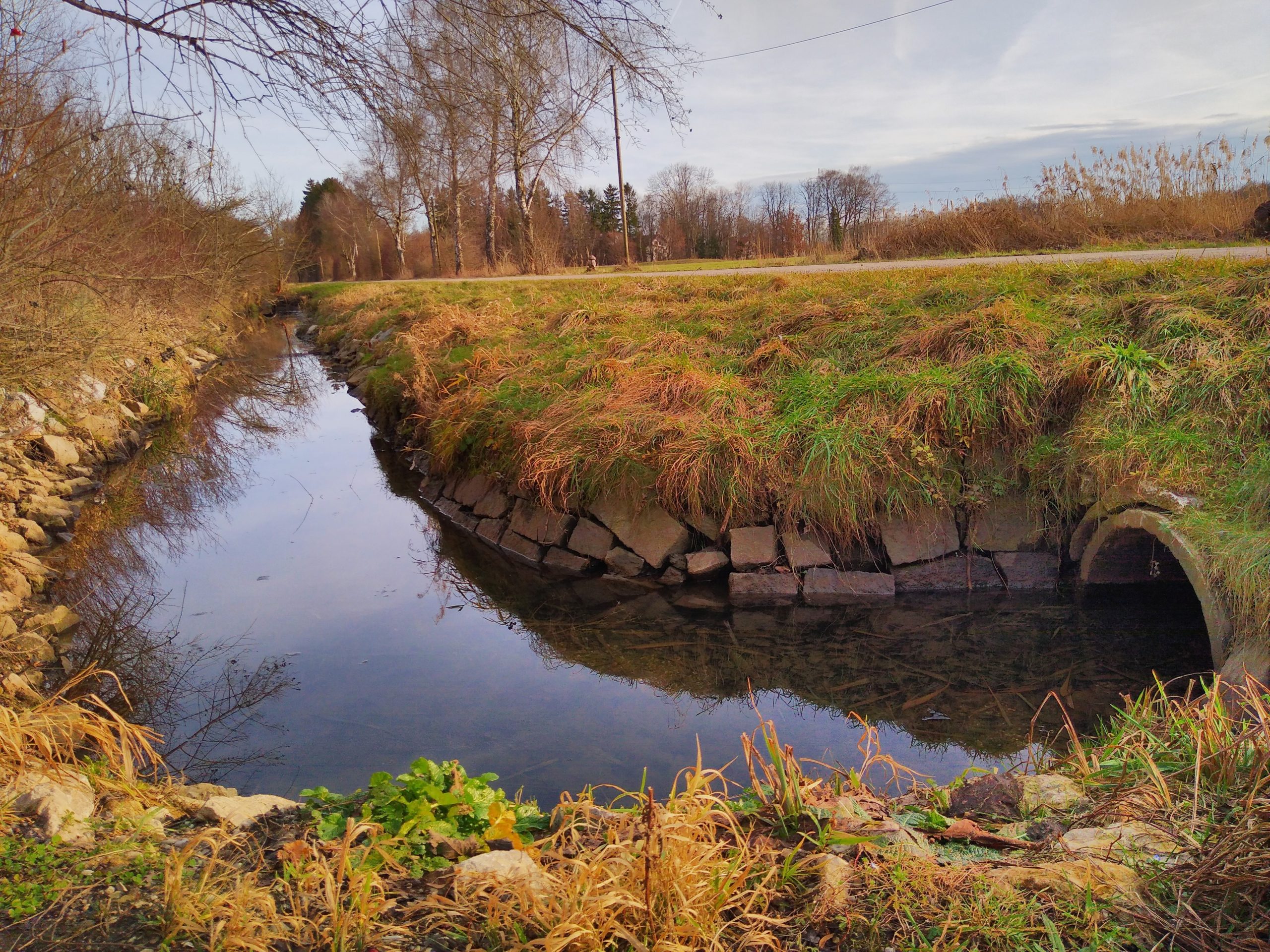Die Gleißach fließt in den Bachsammler, Foto: Martin Carstensen