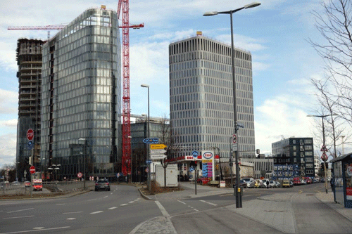 Baustelle »Bavaria Towers«, 12.3.201, Blick stadtauswärts. hpt©Verein für Stadtteilkultur im Münchner Nordosten e.V.