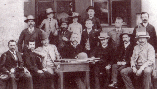 Ziegeleibesitzer der Aktien-Ziegelei, vermutlich um 1910