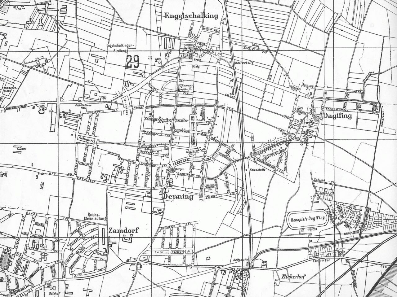 Münchner Straßenplan von 1933