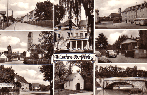 Ansichtskarte "München-Obeföhring, Vertrieb Th. Schüßler, München-Oberföhring, 1960.