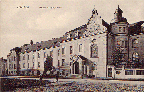 Versicherungskammer in der Holbeinstraße; Historische Ansichtskarte um 1907, © privat