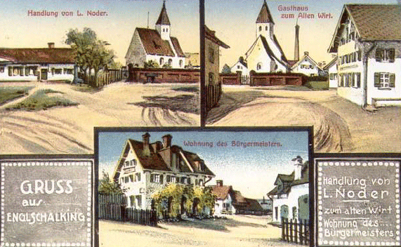 Mehrfach-Ansichtskarte Englschalking um 1900