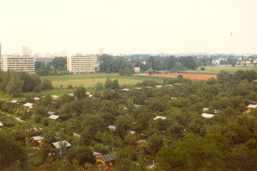 Blick vom Hochhaus, November 1974