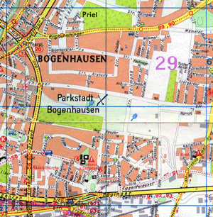 Stadtplan Bogenhausen Mitte der 60er Jahre