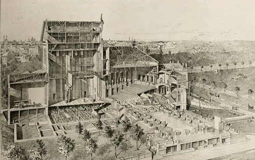 Zeitgenössische Illustration zum Inneren des "Théatre du Prince-Regent à Munich" (1901)