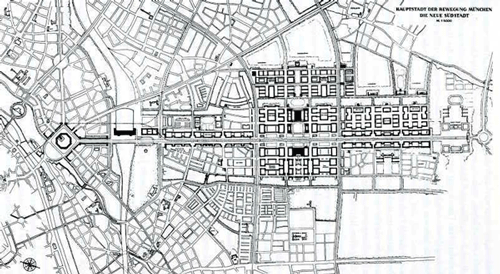 Lageplan der "Neuen Südstadt",  hpt © Verein für Stadtteilkultur im Münchner Nordosten e.V.
