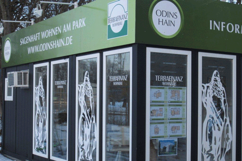 Informationsbüro am Normannenplatz, Februar 2012, hpt © Verein für Stadtteilkultur im Münchner Nordosten e.V.