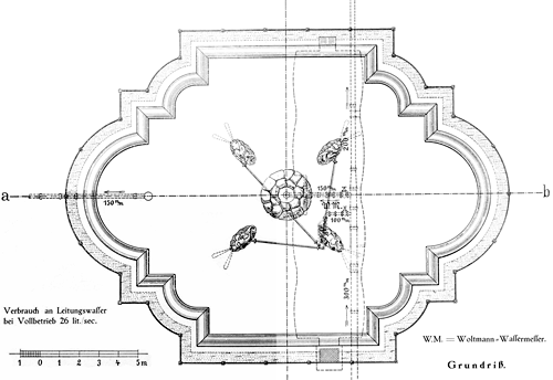 Grundriss aus der Zeit des Baus der Anlage