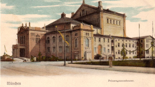 Prinzregententheater, historische Ansichtskarte um 1900 © privat