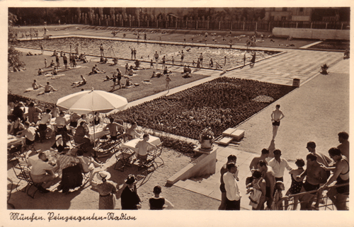Prinzregentenbad in den 1930er; historische Ansichtskarte © privat