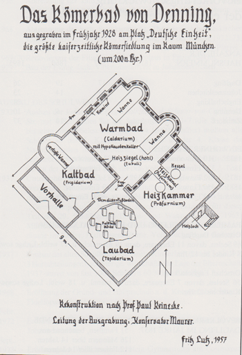 Zeichnung entnommen aus: Fritz Lutz: Daglfing, Denning, englschalking, Johanneskirchen . 50 Jahre bei München (1930-1980). Erweiterte Festansprache zur 50-Jahrfgeier der Einverleibung der ehemaligen gemeinde Daglfing in die Landeshauptstadt München am 13. Oktober 1980, München 1982, S. 40.