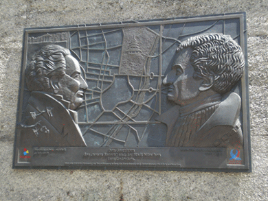 Gedenkplakette für Sckell und Montgelas an der Ecke Montgelasstraße/Törringstraße, © dietlind pedarnig, 2007