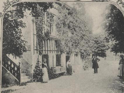 Ausschnitt aus Ansichtskarte mit Gasthaus »Am Priel«, 1905.