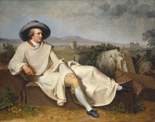 Vorbild für Waderés Wagner-Denkmal: Goethe in der Campagna, 1787