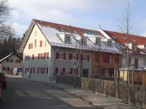 Wirtshaussterben: die neuen Wohneinheiten an der Schnorr-von-Carolsfeld-Straße 1, 2009; © dietlind pedarnig, 2009