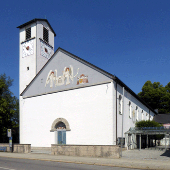 Heilig Blut Westseite von der Scheinerstraße aus gesehen, 2018