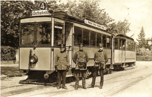 Straßenbahn Linie 4 (Westfriedhof - Karlstraße - Nationaltheater - Ostbahnhof), München um 1925, @ Verein für Stadtteilkultur im Münchner Nordosten e.V.