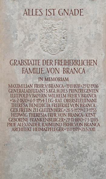 Grabplatte Branca