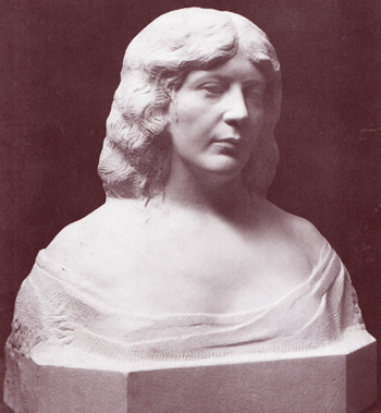 Lebensgroße Marmorbüste »Irene Georgii« von Theodor Georgii, 1914.