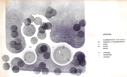 Grünanlage in der Wohnanlage Johanneskirchen