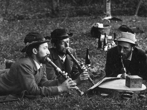 Düll (links) und Petzold (Mitte) am Ammersee. (Foto Privatbesitz)