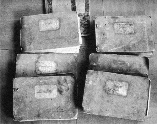 Die Stimmbücher der »Bogenhauser Künstlerkapelle« (Foto Privatbesitz)