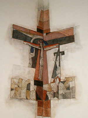 Hubert Distler: Fresko in der Immanuelkirche © dietlind pedarnig, 2005.