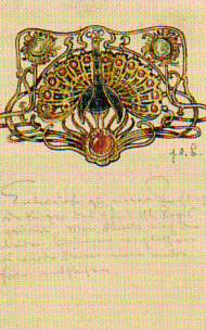 Schmuckentwürfe von Georg Pezold, 1900/1901; Buchscan aus: Götz, s.o., S. 265.