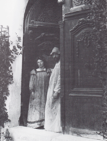 Mathias und Anna Sophie Gasteiger in Deutenhofen bei Dachau, um 1900; Scan aus s.o., S. 10.