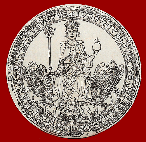 Majestätssiegel Kaiser Ludwig des Bayern aus dem Jahr 1331.