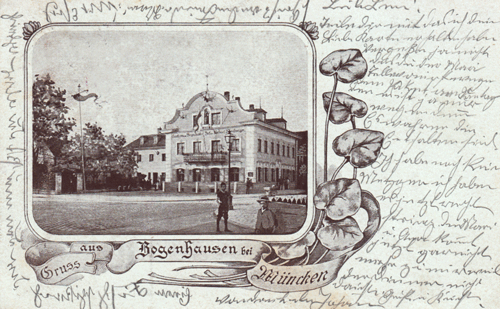 Der "Bogenhauser Hof" auf einer historischen Ansichtskarte von 1908 © privat