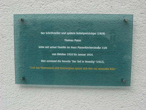 Gedenktafel für Thomas Mann