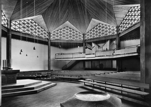 Nazarethkirche Innenraum Ansichtskarte aus dem Jahr 1965 (privat)