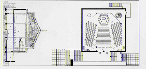 Grundriss der Nazarethkirche, Barbarossastraße 3