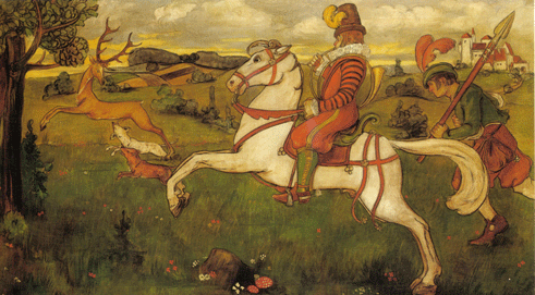 Wandgemälde aus der ehemaligen Betz'schen Gastwirtschaft, ehemals Firma Togal; Buchscan aus: Karl, Willibald: