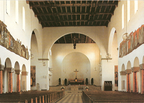 der Innenraum von St. Gabriel, Postkarte