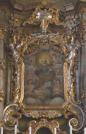 Der St.-Emmerams-Altar mit dem Bilderrahmen von Egid Quirin Asam, 1739; hpt © Verein für Stadtteilkultur im Münchner Nordosten e.V., 2008
