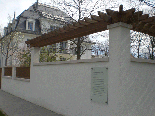 Thomas Mann Villa, Gedenktafel