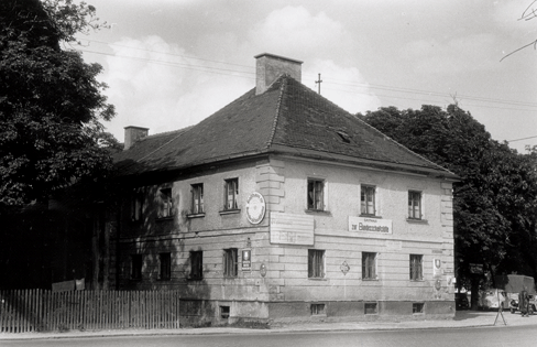 Gaststätte »Zur Bundesschießstätte«, ehemals Vogelweideplatz 9, Juni 1954. Quelle: privat.