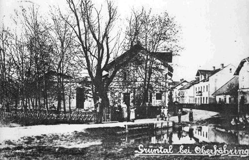 »Restauration Grüntal« (links), um 1913, Ansichtskarte, Privatsammlung