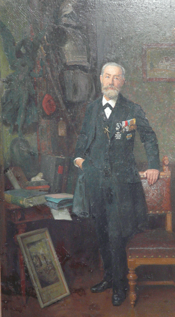 Lorenz und Anna Betz, anonymes Ölgemälde o.J., porträtiert in der Villa Händelstraße 1. © Dr. Gerhard Selmayr