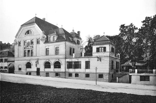Die Betz'sche Gastwirtschaft von er Törringstraße aus gesehen 1903