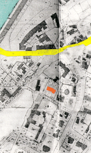 Blick über die Montgelasstraße nach Süden, an der Einmündung der Mauerkircherstraße, um 1910. Im Hintergrund St. Georg und das direkt danebenliegende große Pfarrwidum, neben dem wiederum die mächtige Beamtenreliktenanstalt auftaucht. Im Vordergrund die kleinen Häuschen der Anfangszeit ... Fotografie Georg Pettendorfer. Quelle: Stadtarchiv München, Sign. DE-1992-FS-NL-PETT1-2496