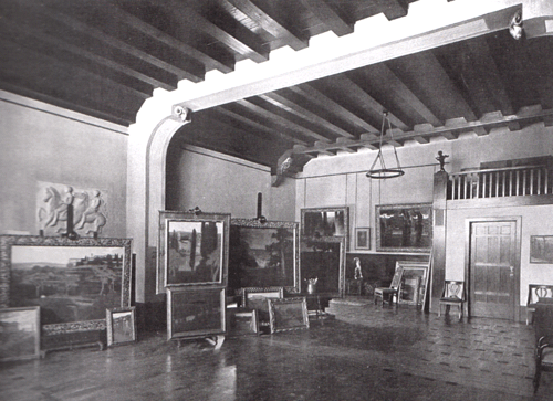 Das Atelier des Malers Benno Becker, Maria-Theresia-Straße Nr. 27, 1905
