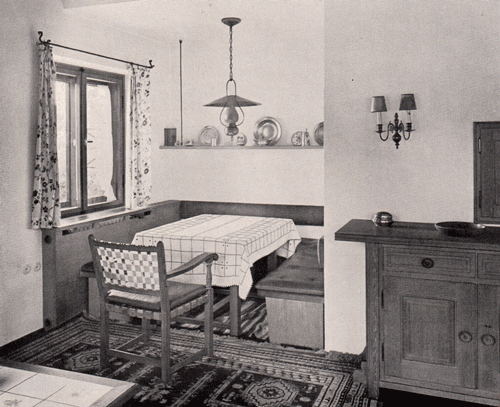 Essnische im Wohnraum des Wohnhauses Vollmann.