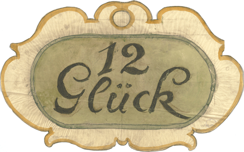 Hausschild der Villa Selmayr; Quelle: Technische Universität München.