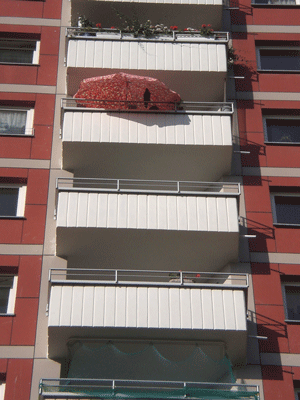 Ausschnitt Hochhaus Buschingstraße 45, 2007 © dietlind pedarnig