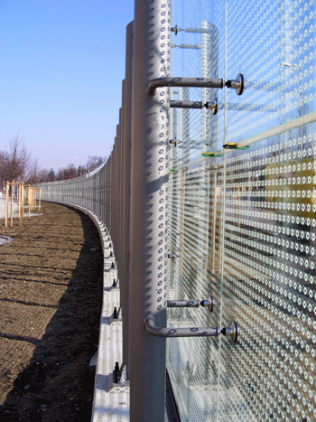 Detail Schallschutzmauer Effnerstraße